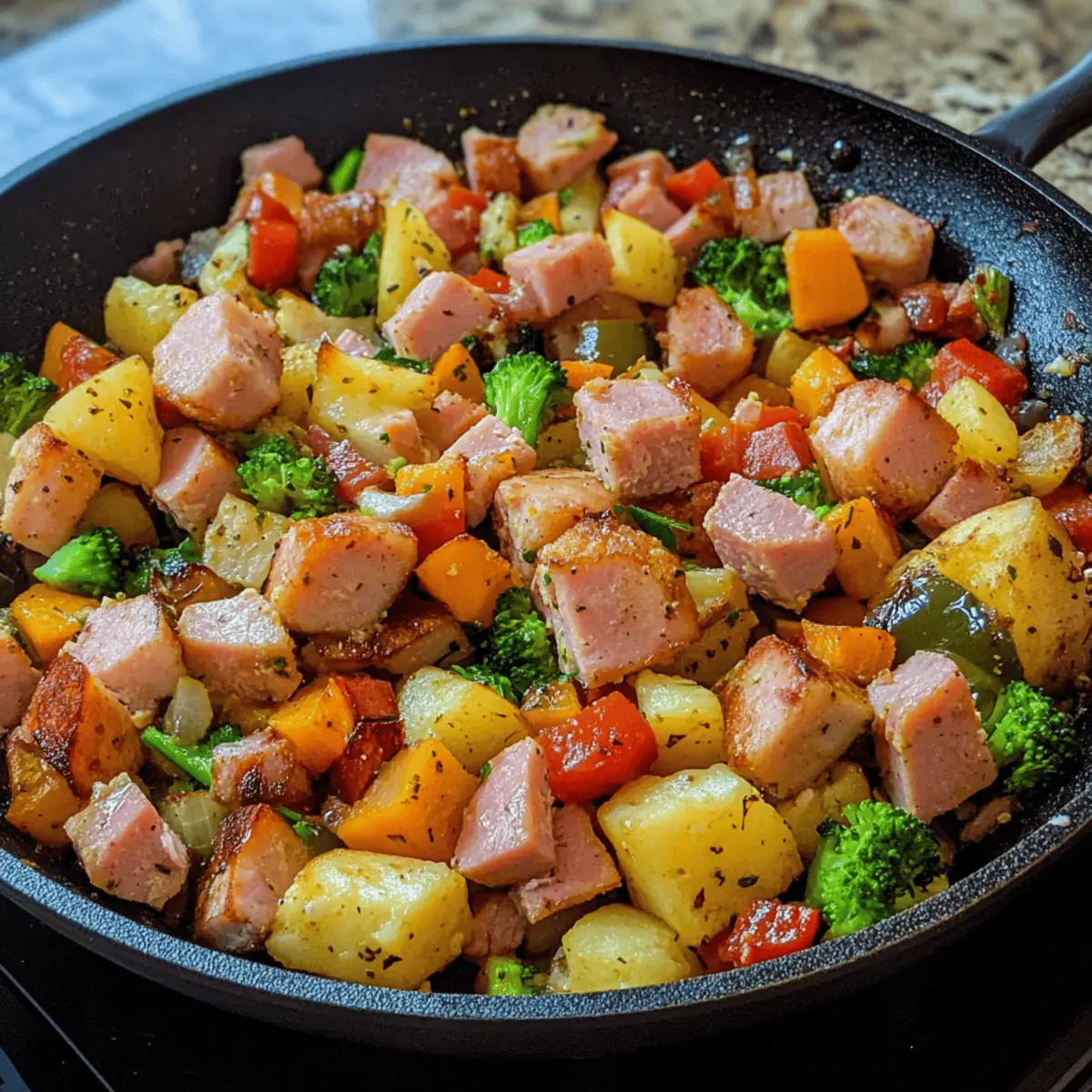 Ultimate Delicious Easy Ham and Veggie Skillet: A Quick Dinner